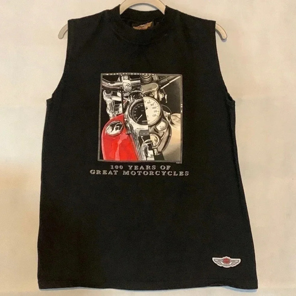 2003 HARLEY-DAVIDSON 100 years of Great Motorcycles MEDIUM TEE sleeveless (A) - Picture 1 of 5